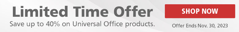 Save up to 40% on  Universal Office products.